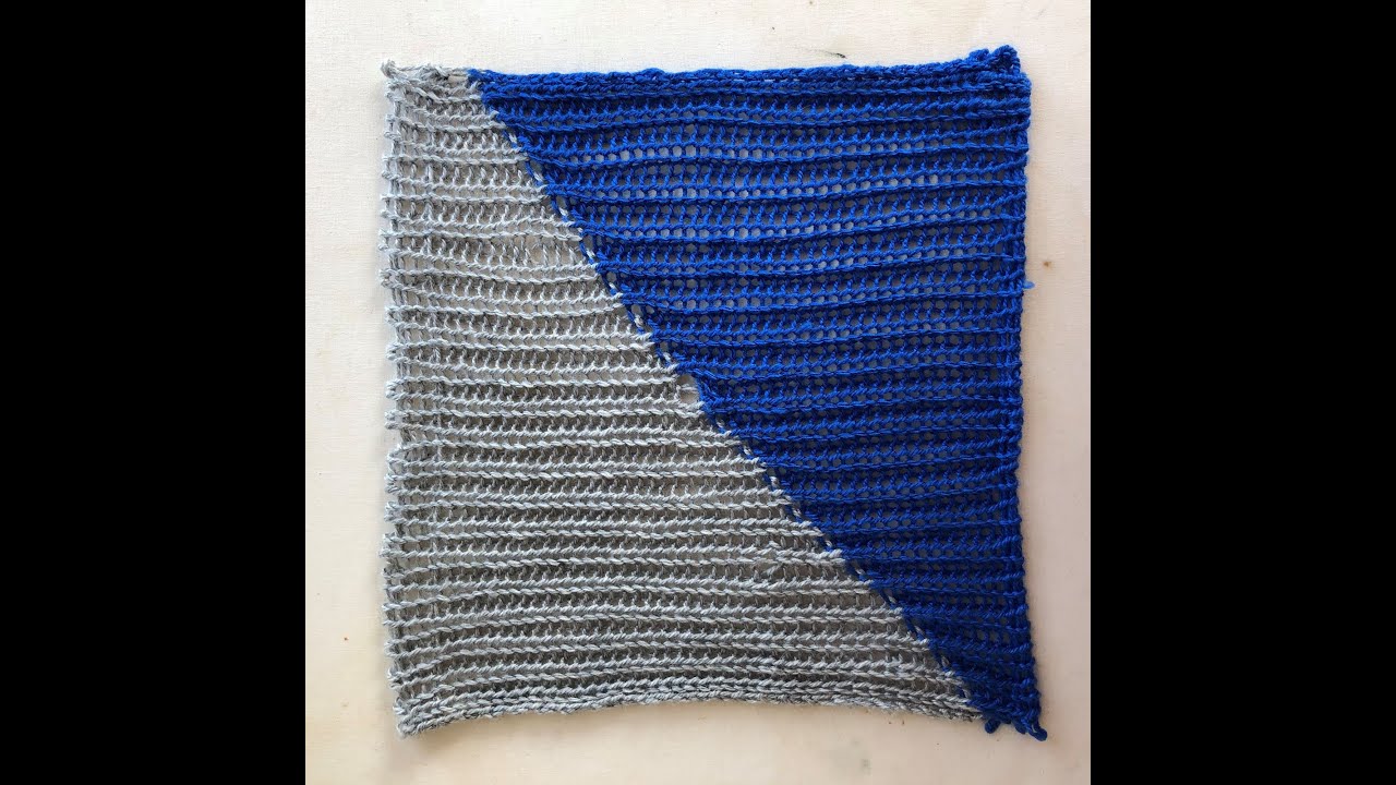 Double-bed Short-row Intarsia Part 1