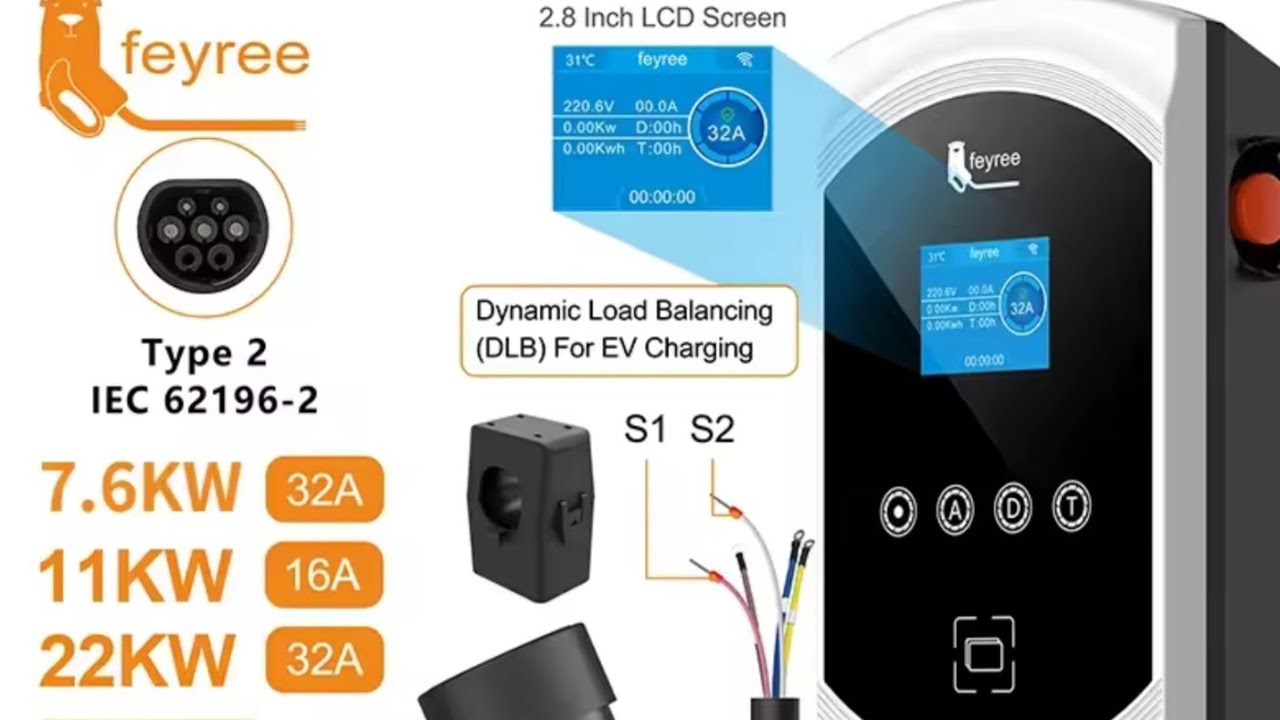 Зарядний пристрій feyree EV Charger  Dynamic Load Blancing з динамічним балансуванням навантаження