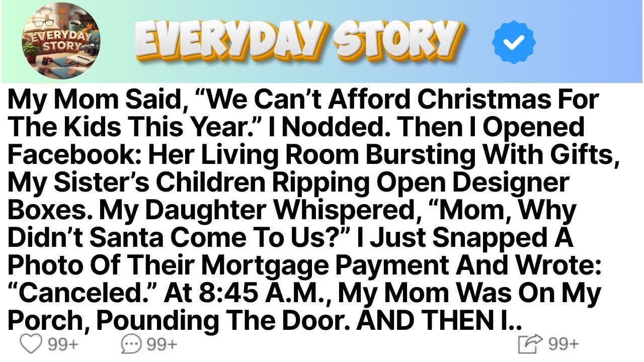 My Mom Said, “We Can’t Afford Christmas For The Kids This Year ” I Nodded  Then I Opened Faceboo