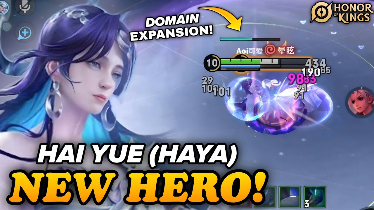 UPCOMING HERO HAYA (HAI YUE) HAS A DOMAIN EXPANSION SKILL! | HAYA BUILD & ARCANA 2026 - HOK