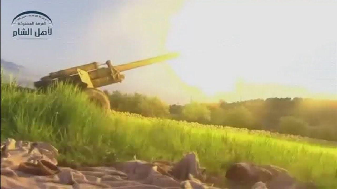 Rebel soldiers appear to shoot at Syrian Government forces in amateur footage