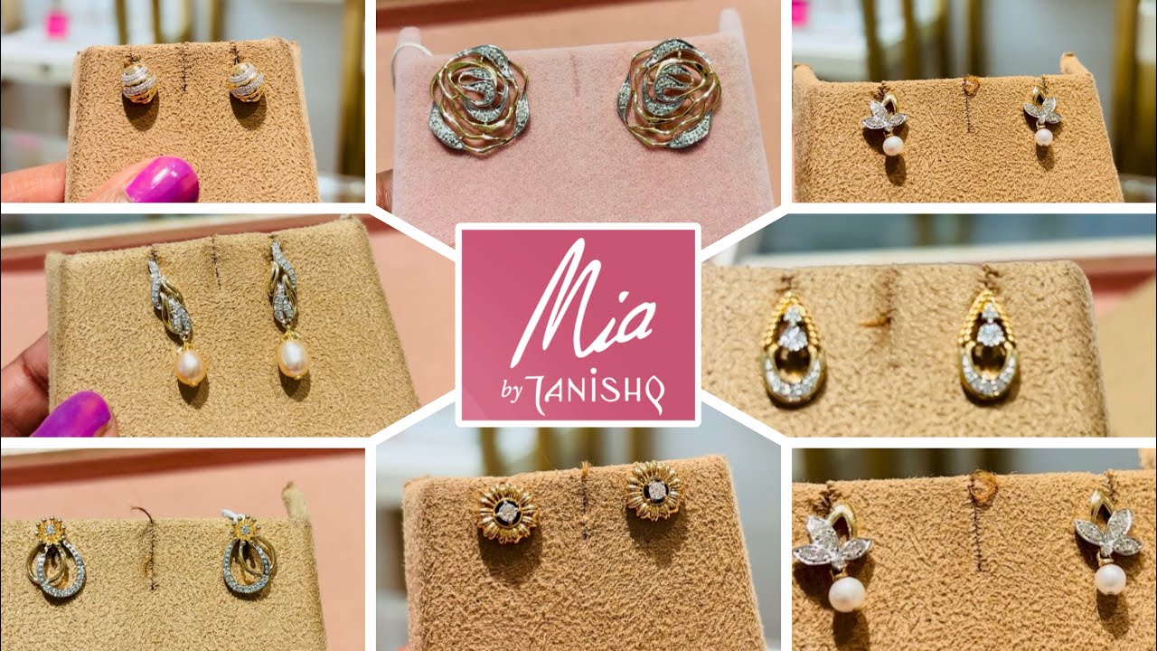 #2026💫 Mia by tanishq Diamond earrings with price | Moy by tanishq light weight earrings collection 