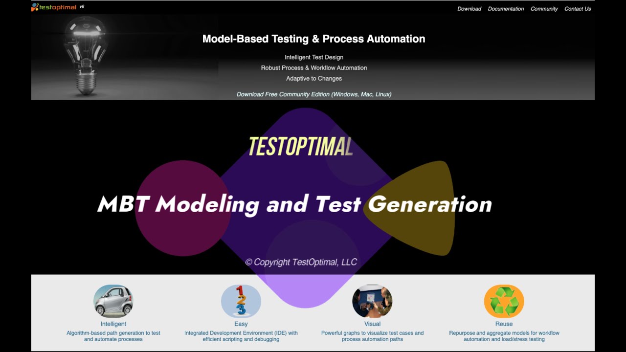 TestOptimal MBT Modeling and Test Generation