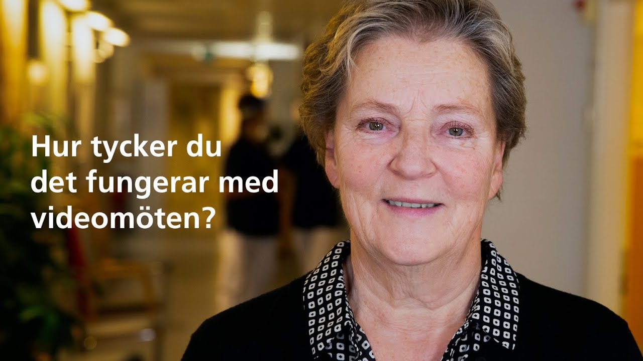 Anna Ehnhage i Näsby park berättar om hur det fungerar att ha videomöte med sin läkare