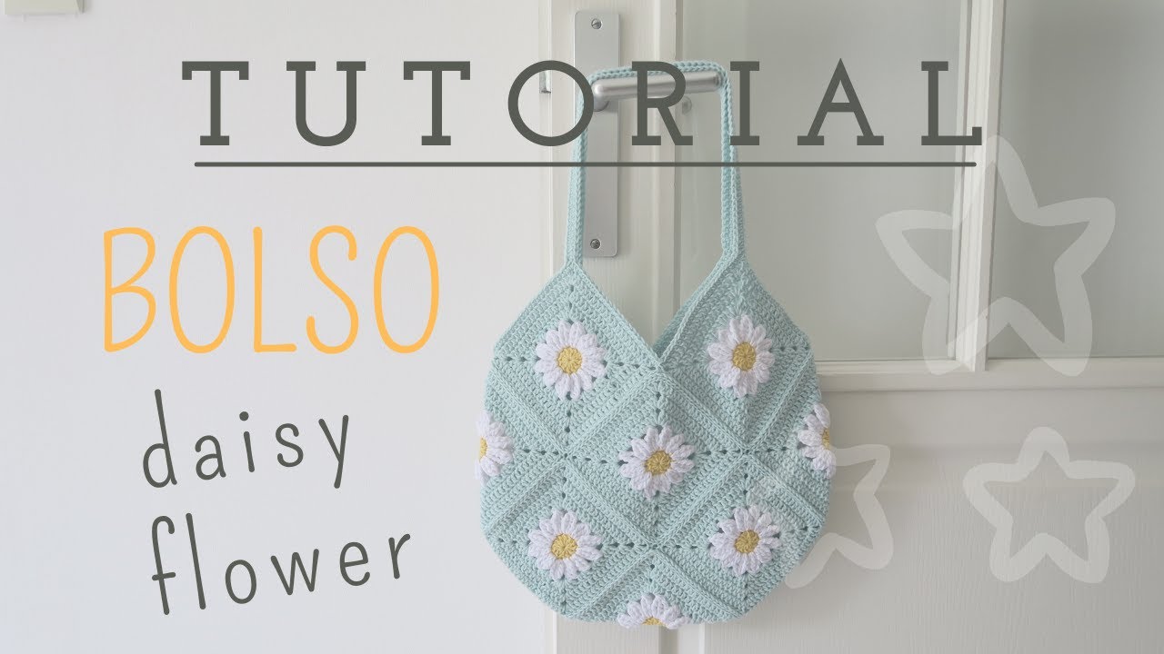 ✨BOLSO DAISY FLOWER CROCHET | CHIC DIY #bolsogranny #crochet #ganchillo #daisyflower