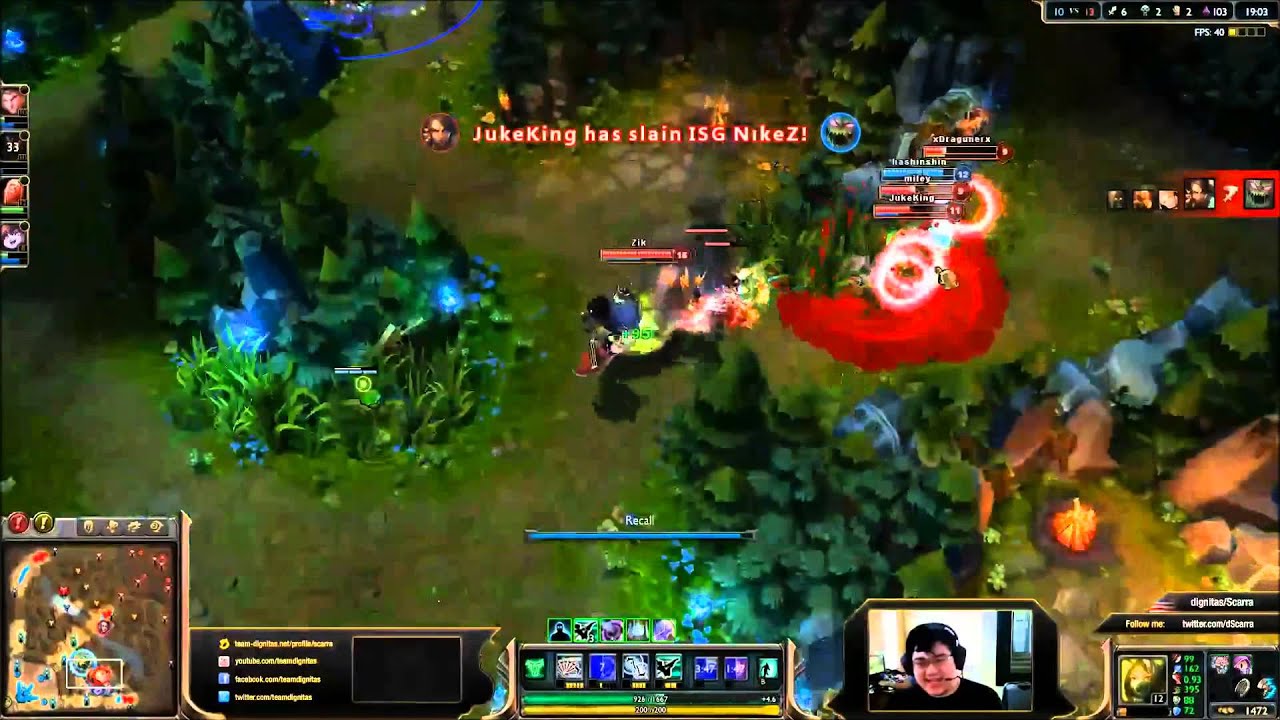 Scarra plays Akali vs Nidalee Mid, Season 3 (Diamond 1)