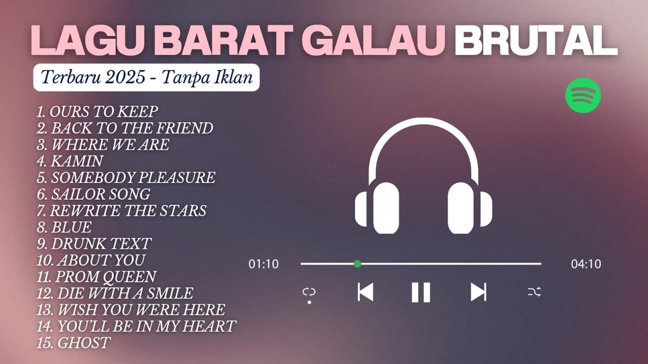 TOP HITS LAGU BARAT GALAU BRUTAL | TOP SPOTIFY INDONESIA | TERBARU 2025 + FULL REVERB