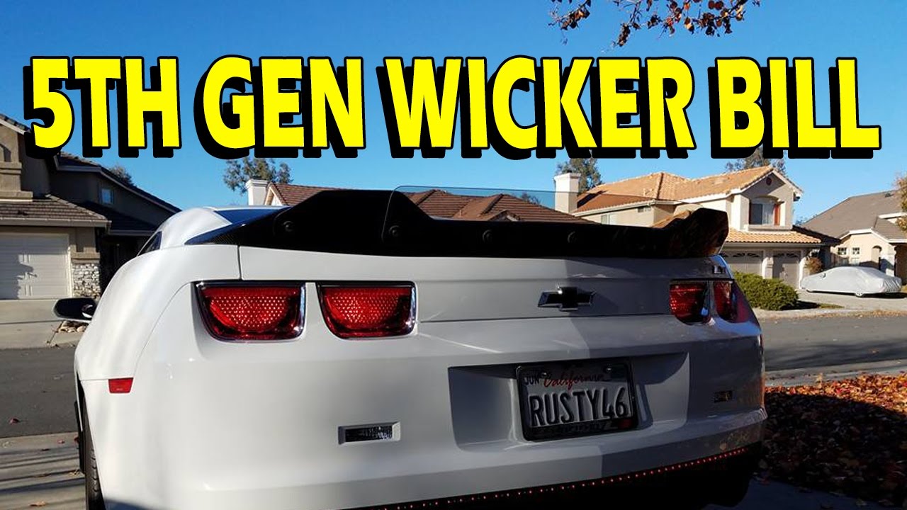 Camaro 5th Gen Anvil Auto Notch Rear Spoiler Wicker Bill Install Guide