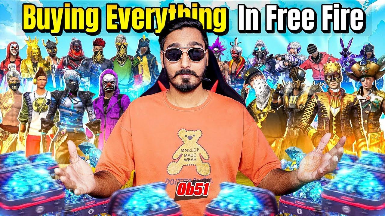 Buying Everything In Free Fire OB51 Update And I Got Galactic Bunny Bundle Rare 44444 Badge 🤯