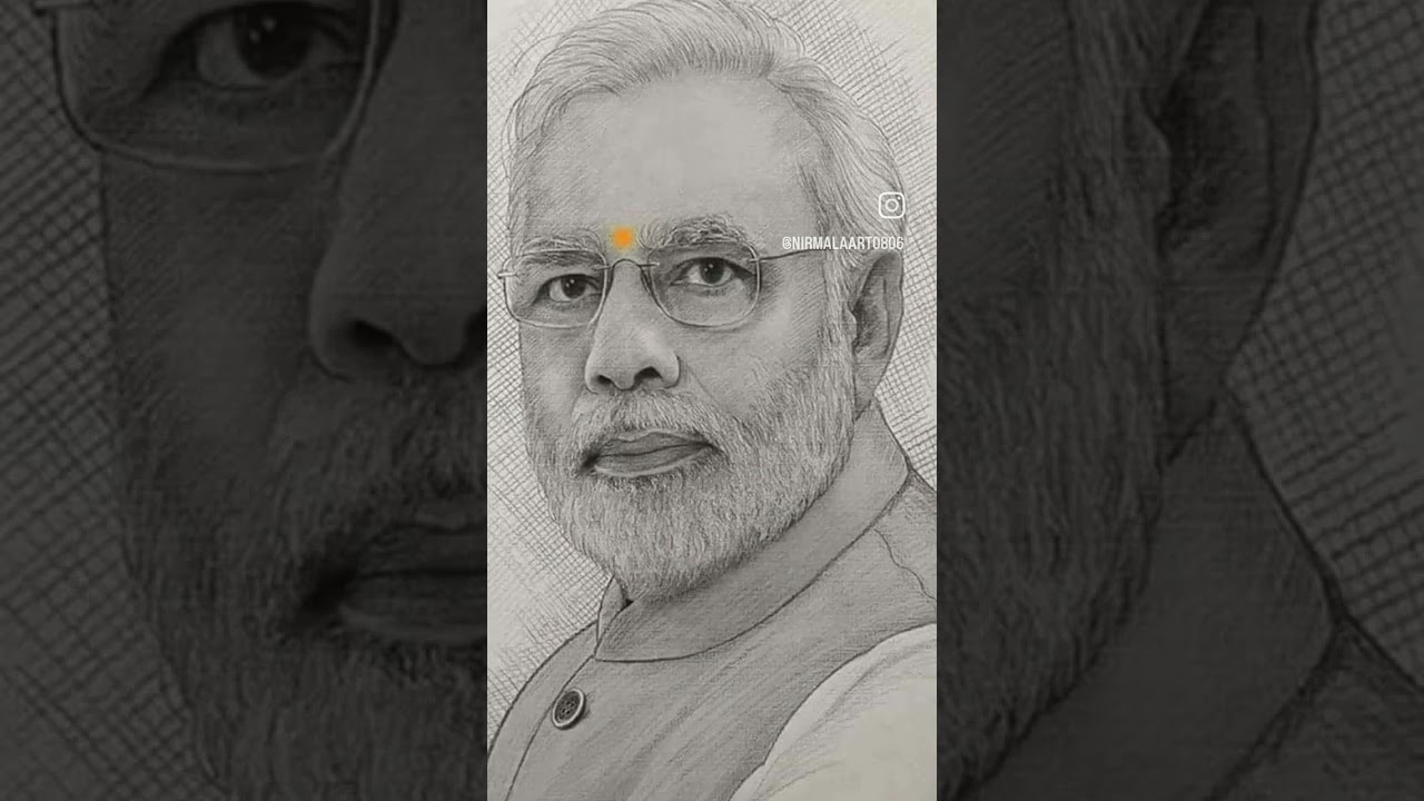 PM modi ji ki drawing pencil sketch #drawing #pencil #sketch #modiji #short