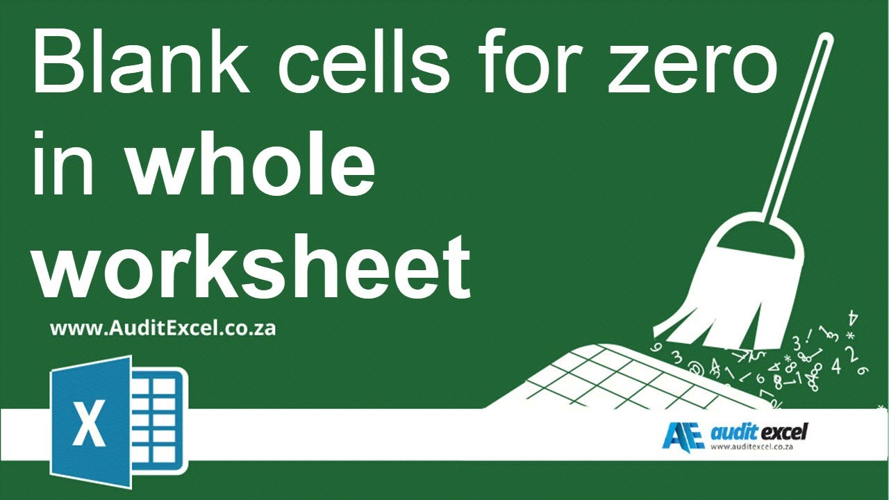 Zeros as blank in all cells in worksheet