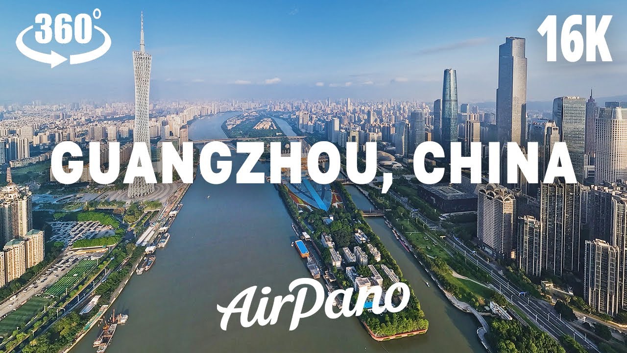 Guangzhou City, China. 16K 360&deg; video