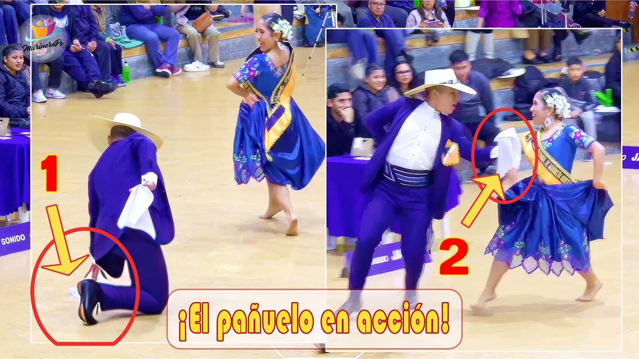 Cual gal&aacute;n, recoge el pa&ntilde;uelo y lo entrega sutilmente | Campeones Junior | Marinera Orgullo Peruano