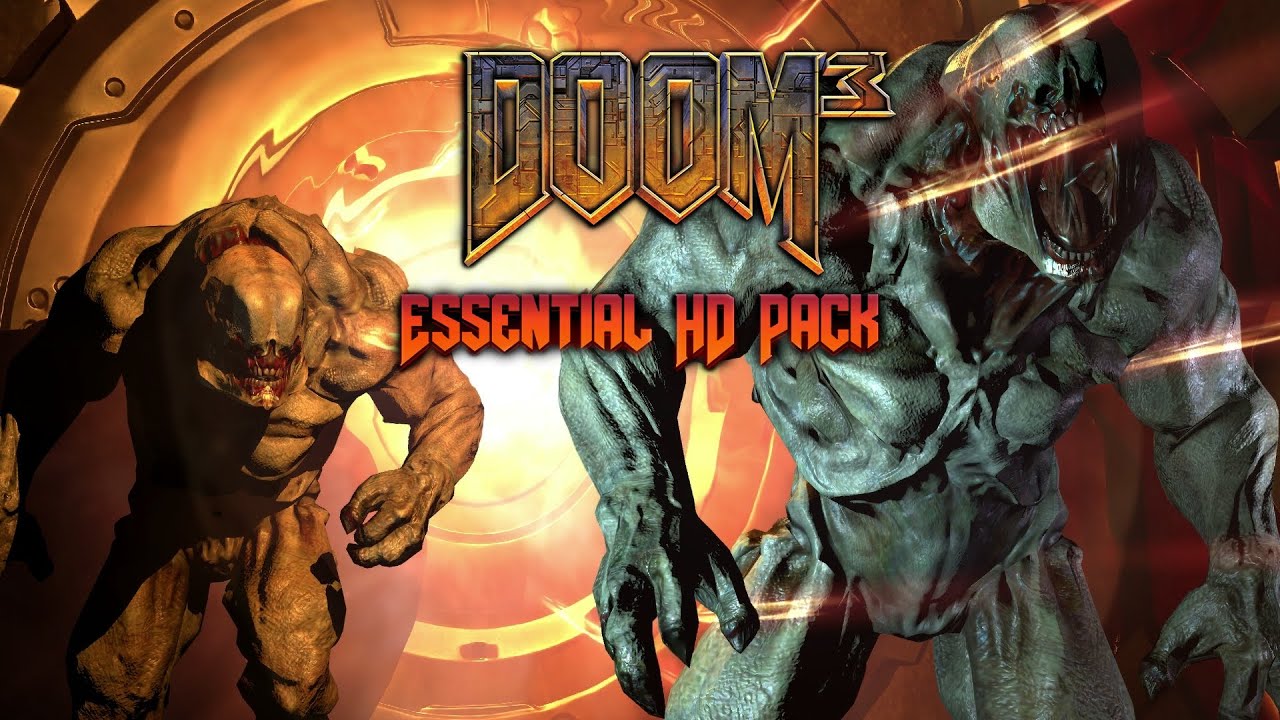 DOOM 3 Essential HD Pack v2.0 Remaster 4K Comparison Preview