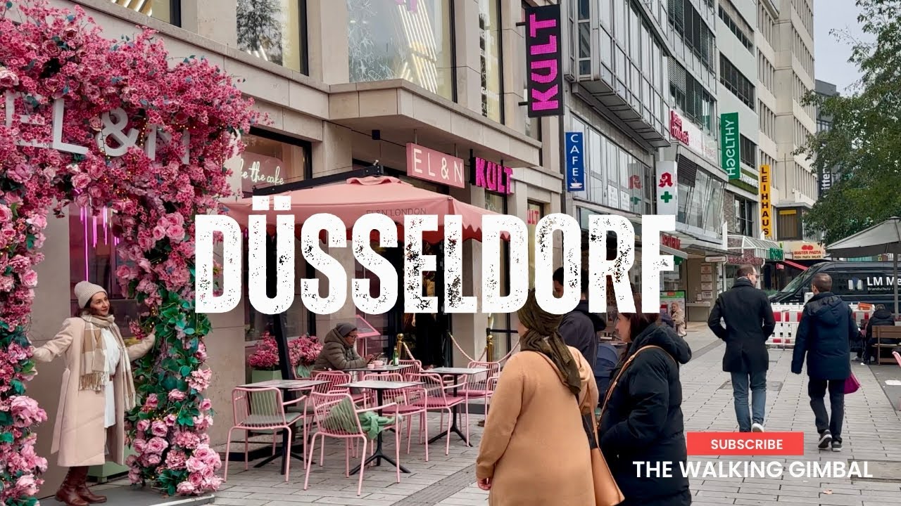 Discover Düsseldorf: A Relaxing Walk Through the Heart of the City 4K