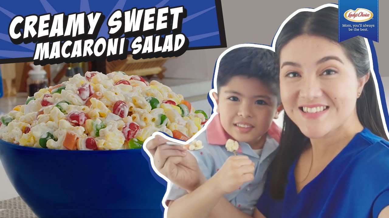 Creamy Sweet Mac Salad with Dimples and Alonzo