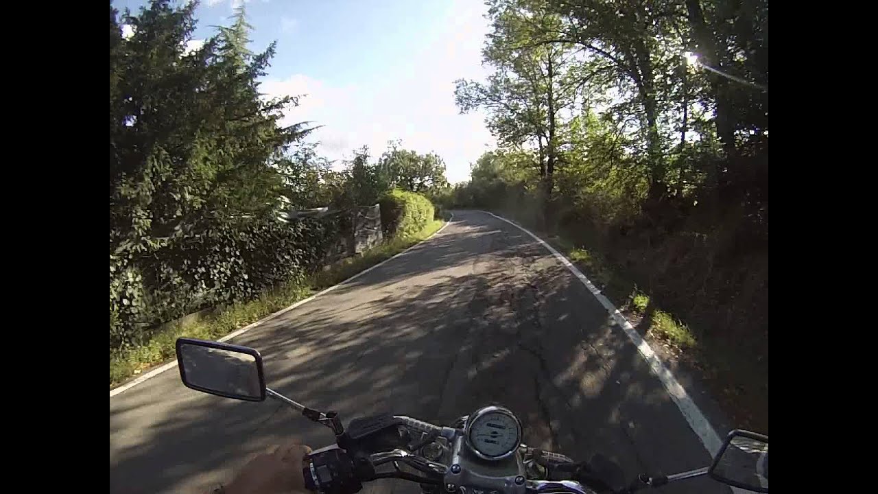 Bologna San Luca Cavaioni Park with motorbike and gopro