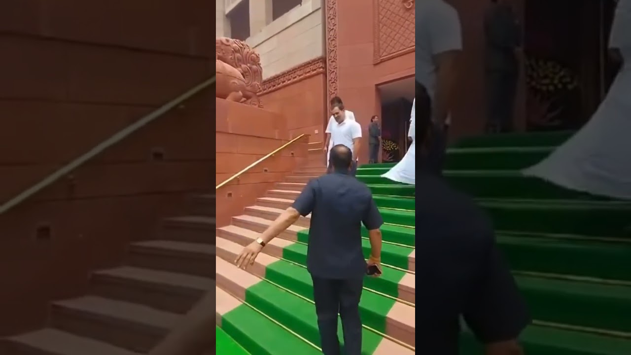Thalaivar Rahul Gandhi at New Parliament along with KC Venugopal 