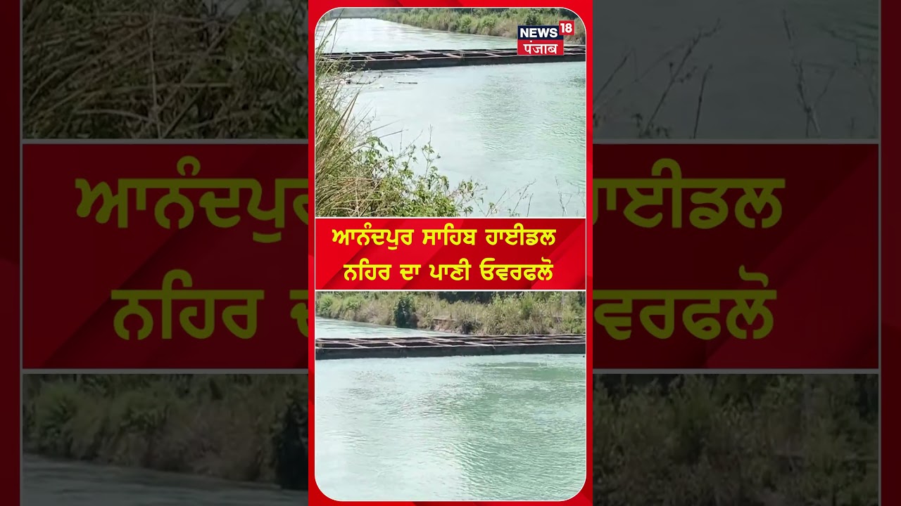ਆਨੰਦਪੁਰ ਸਾਹਿਬ ਹਾਈਡਲ ਨਹਿਰ ਦਾ ਪਾਣੀ ਓਵਰਫਲੋ #shorts |N18S