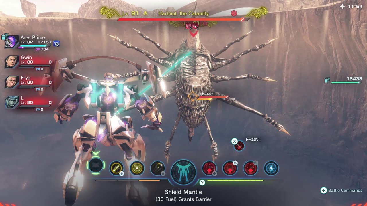 Ares Prime Vs Hartmut the Calamity Superboss Xenoblade Chronicles X Definitive Edition White Tyrant