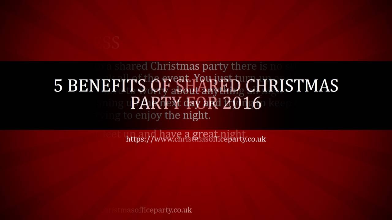 5 Benefits of Shared Christmas Party for 2016