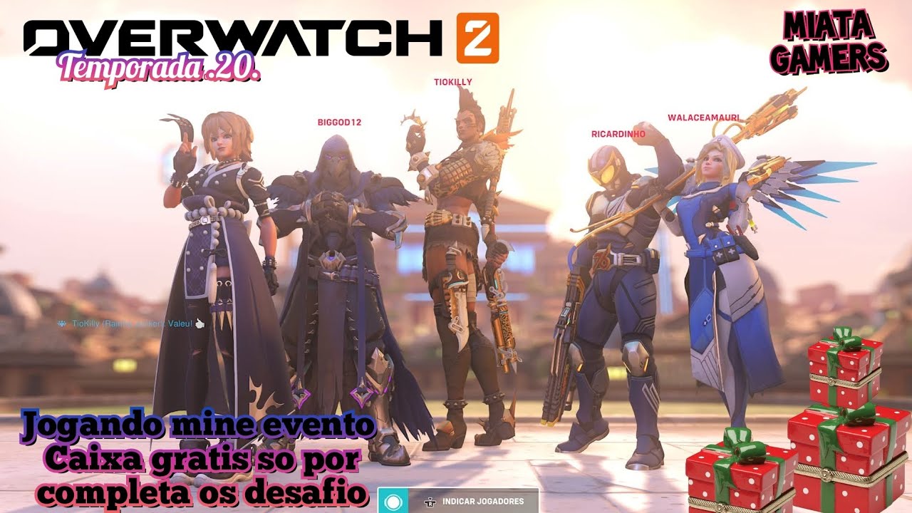 Overwatch 2.miatagamers.temporada 20.mine.evento.caixa.free.hoje.foi.show.tres.skin.dourada.ptbr