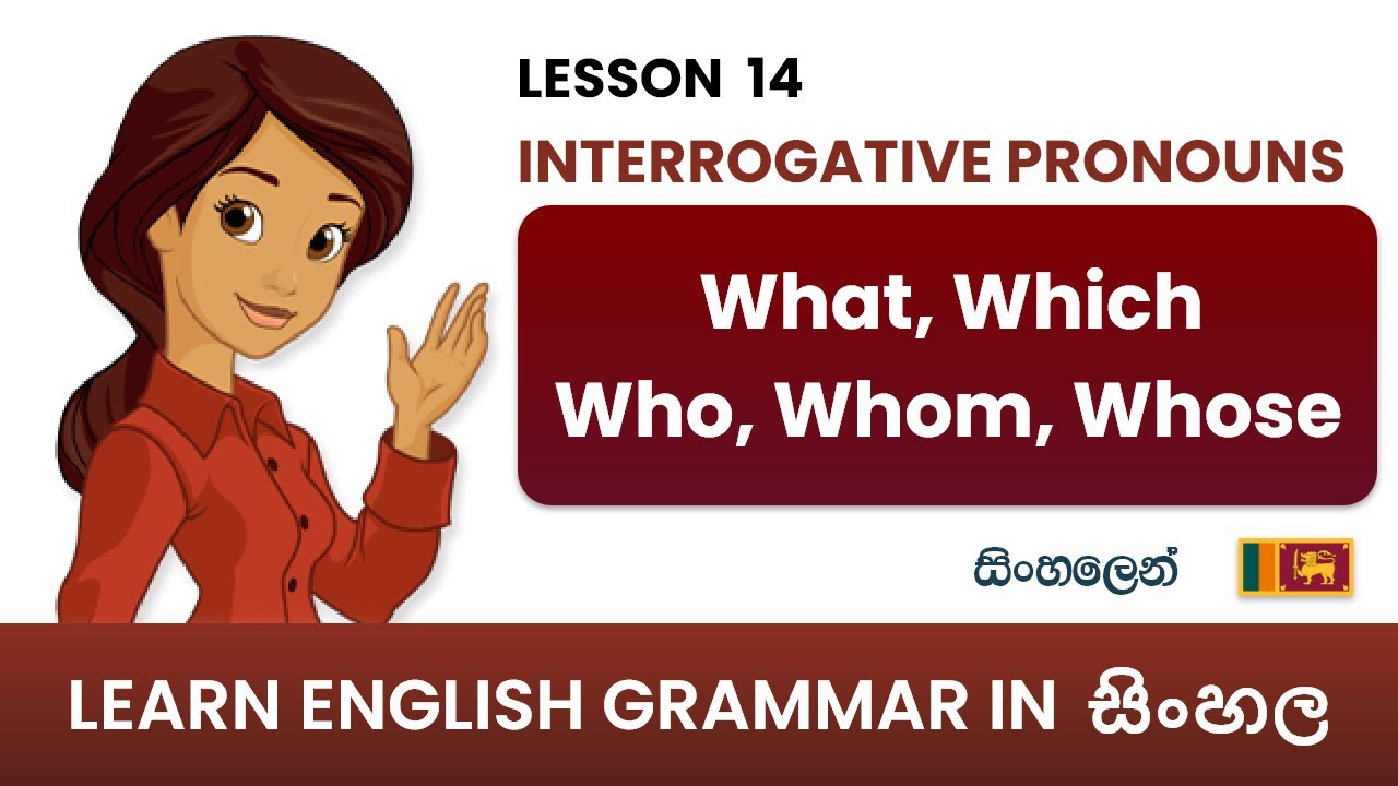 Interrogative Pronouns | WH questions - Part 1 | English Grammar in Sinhala