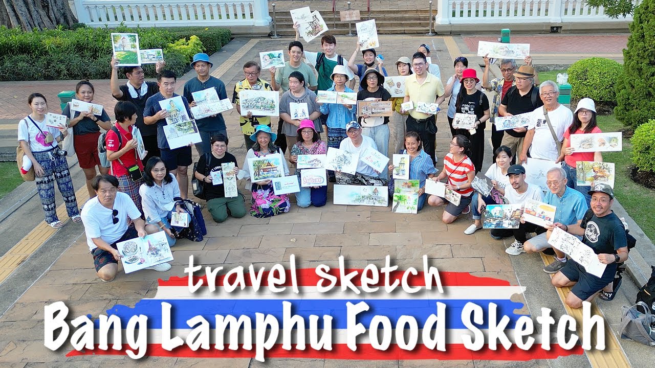 Travel Sketch USkThailand Bang Lamphu Food Sketch