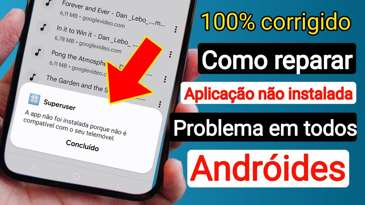 Como corrigir o problema da aplicação não compatível com o seu telefone no Android 2025 |