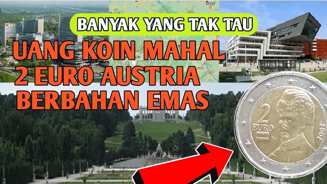 BANYAK YANG TAK TAU UANG KOIN MAHAL BERLAPIS EMAS 2 EURO AUSTRIA || KOIN LOGAM