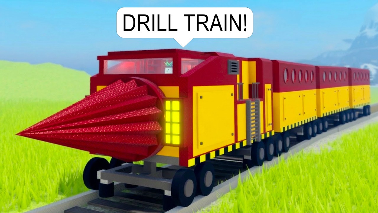 I Drive a Drill Train on Roblox BUT Nothing Can Stop It