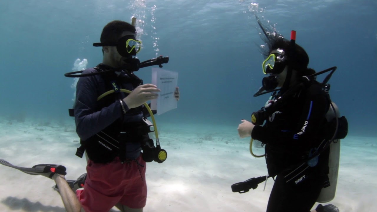 Underwater Proposal - Couple Gets Engaged During Dive - Utila Dive Center