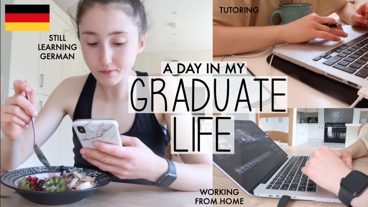 GRADUATE DAY IN THE LIFE WORKING FROM HOME, PACKING FOR TRAVELS & STILL LEARNING GERMAN (VLOG)
