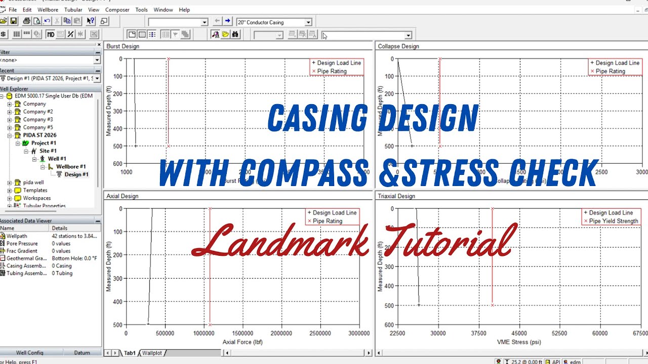 Casing Design using Compass & StressCheck : Landmark Tutorial-Drilling Software