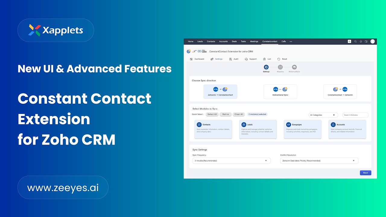 Constant Contact for Zoho CRM