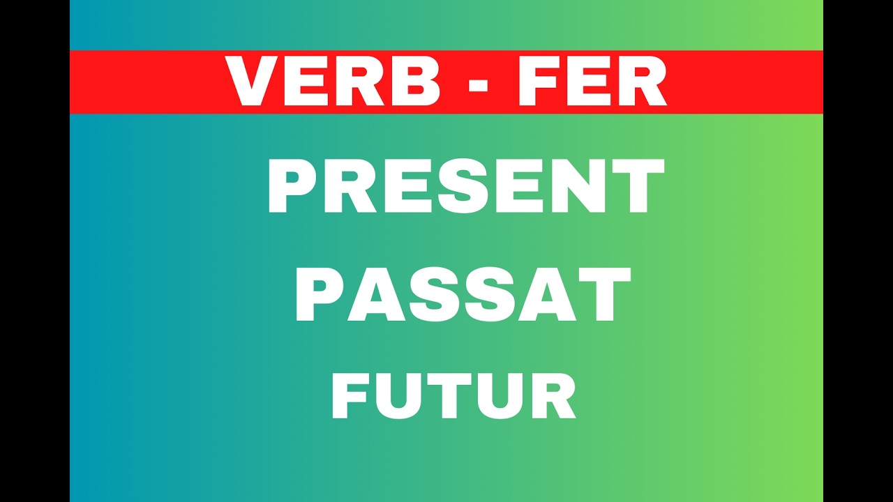 Conjugació Present, Passat i Futur: verb FER en català