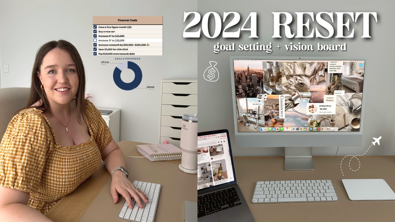 2024 RESET: let's make this the best year yet!! ✨ goal setting, vision board + planning 📆