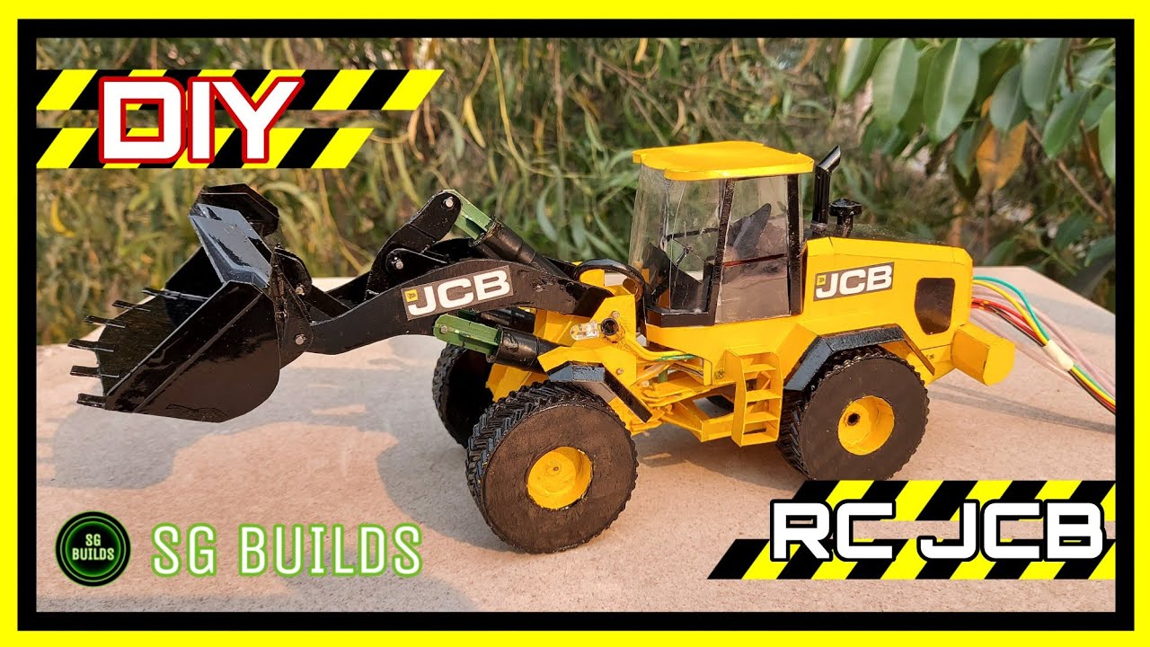 How to make rc jcb wheel loader from cardboard and syringe | diy rc 467zx jcb india by SG Builds