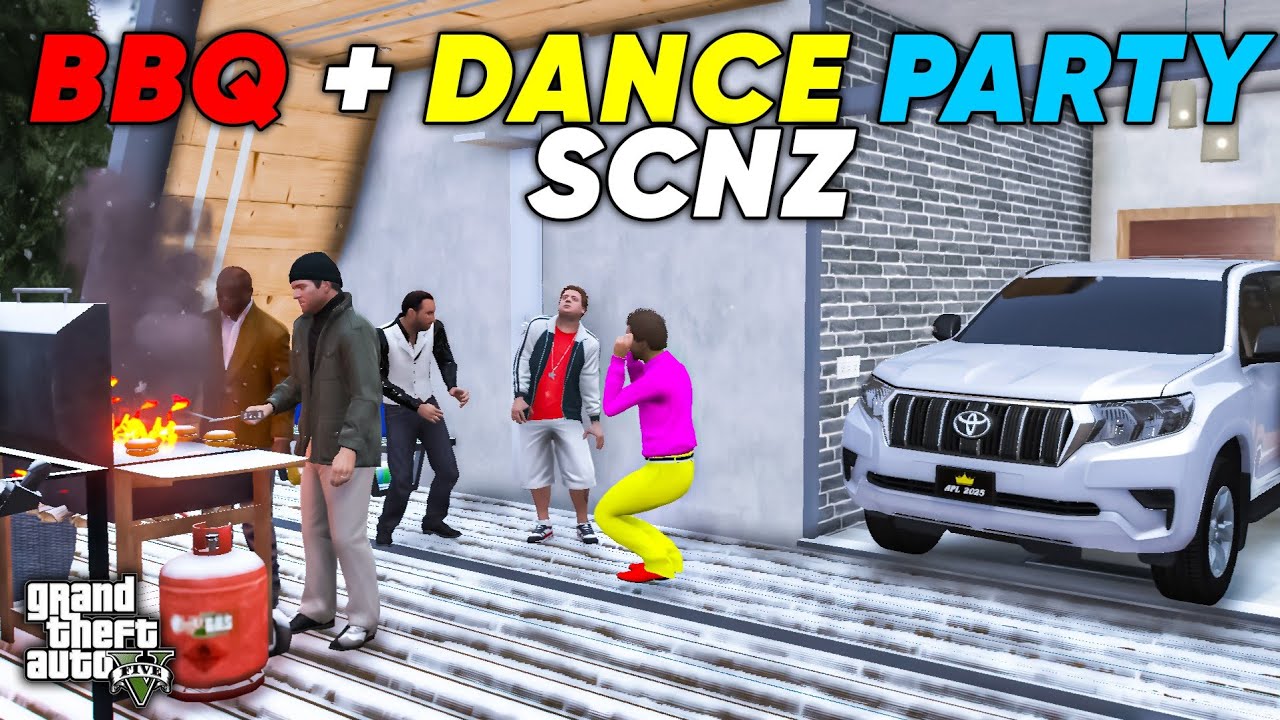BBQ+DANCE PARTY SCNZ | MIKE & TAYA MASTER CHEF | GTA 5 | Real Life Mods #631 | URDU |