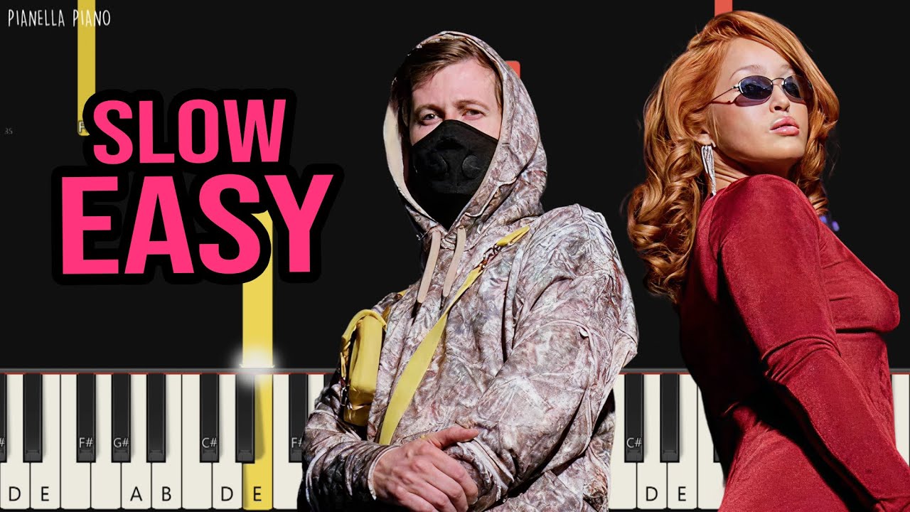 Alan Walker - Moonshine | SLOW EASY Piano Tutorial by Pianella Piano