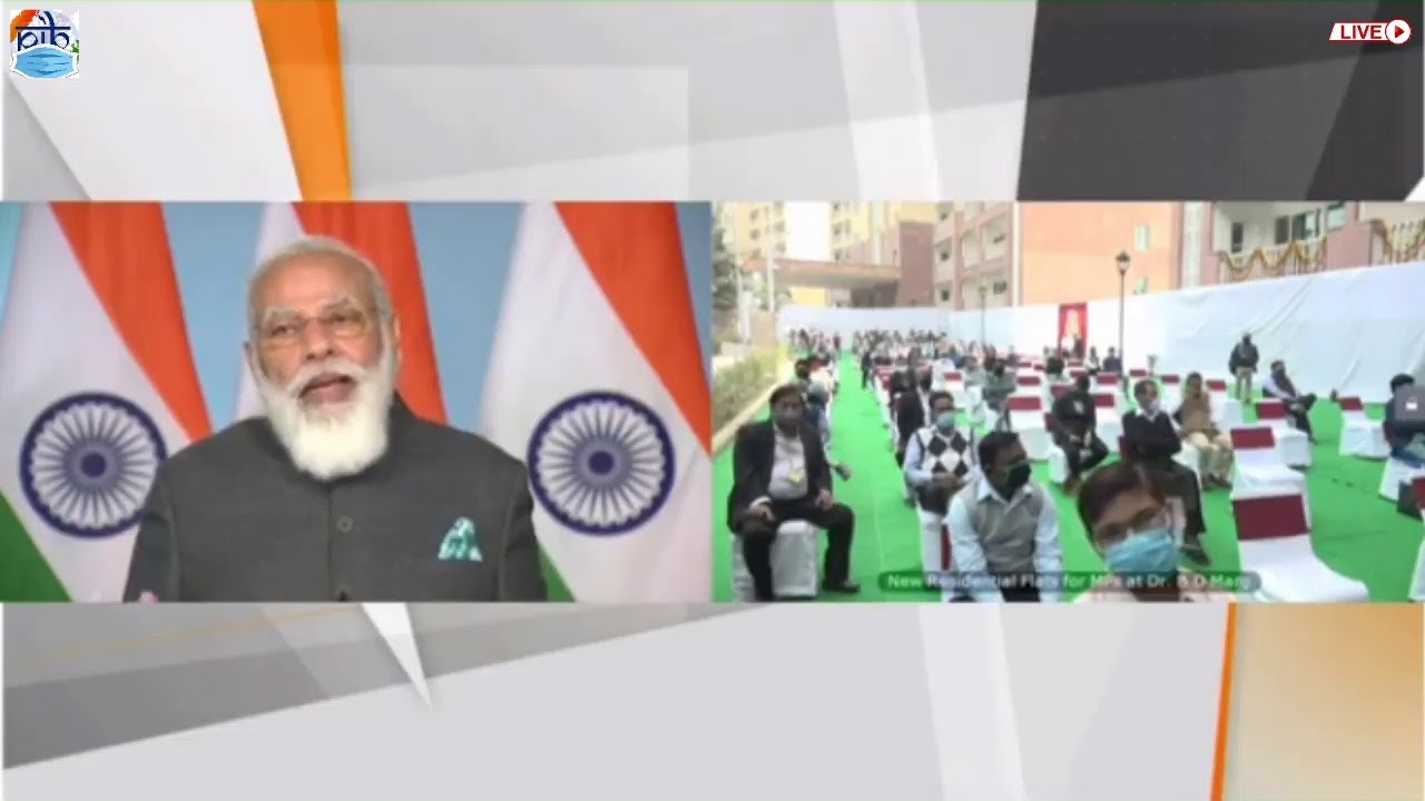 PM Narendra Modi inaugurates Multi-storeyed flats for Members of Parliament via video conferencing