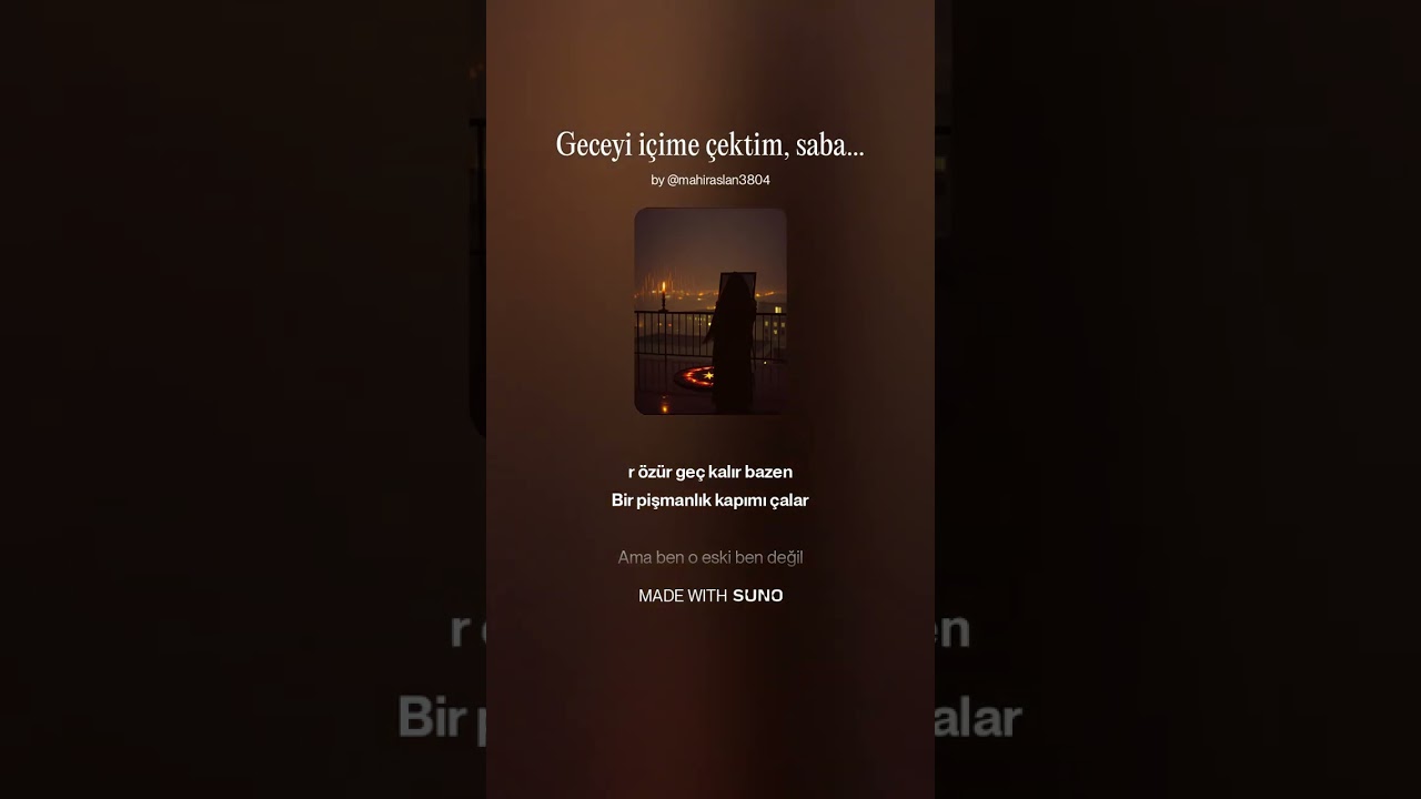 Geceyi içime çektim, sabahı sakladım(suno AI ile oluşturuldu.)