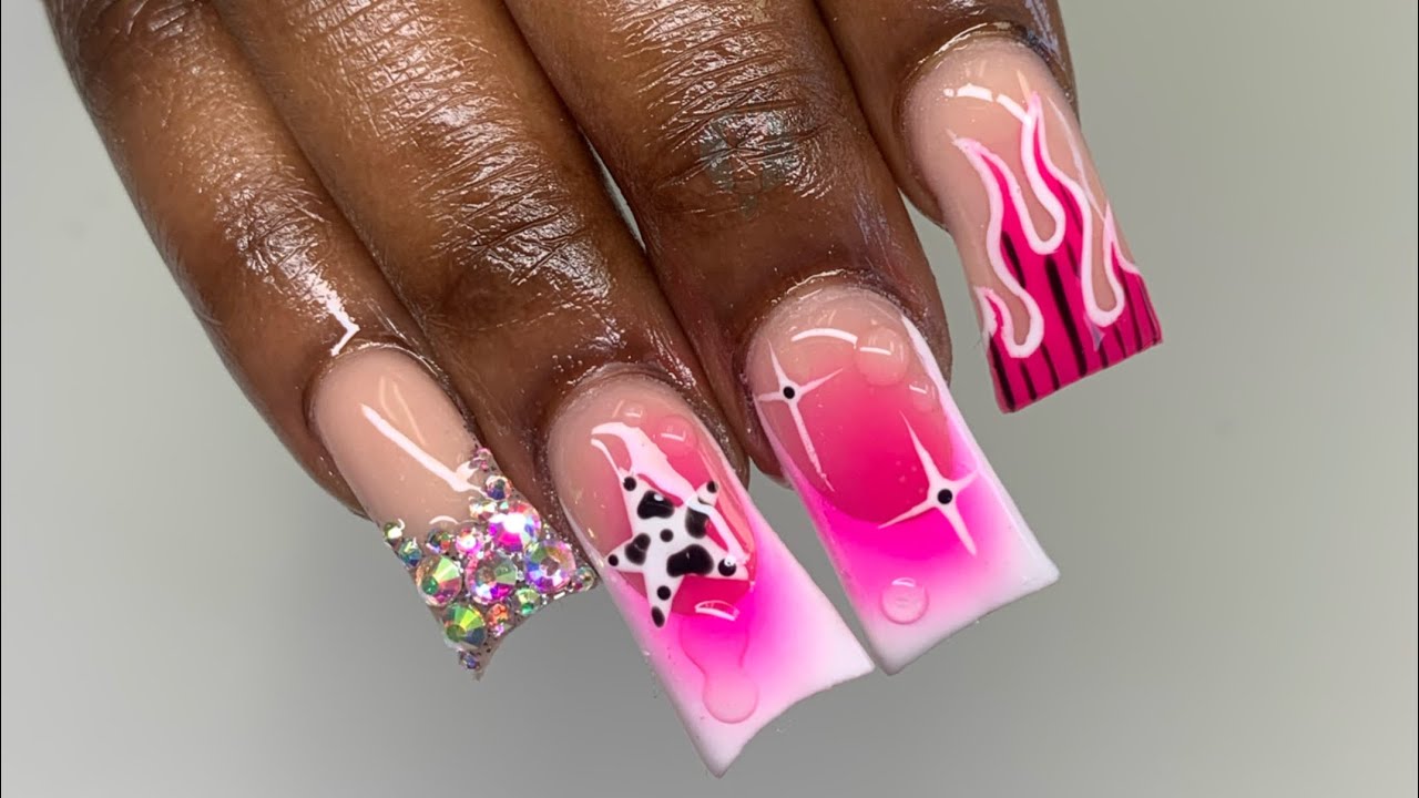 How to: Summer Duck Nails | Shaping | Acrylic Application & more 💞