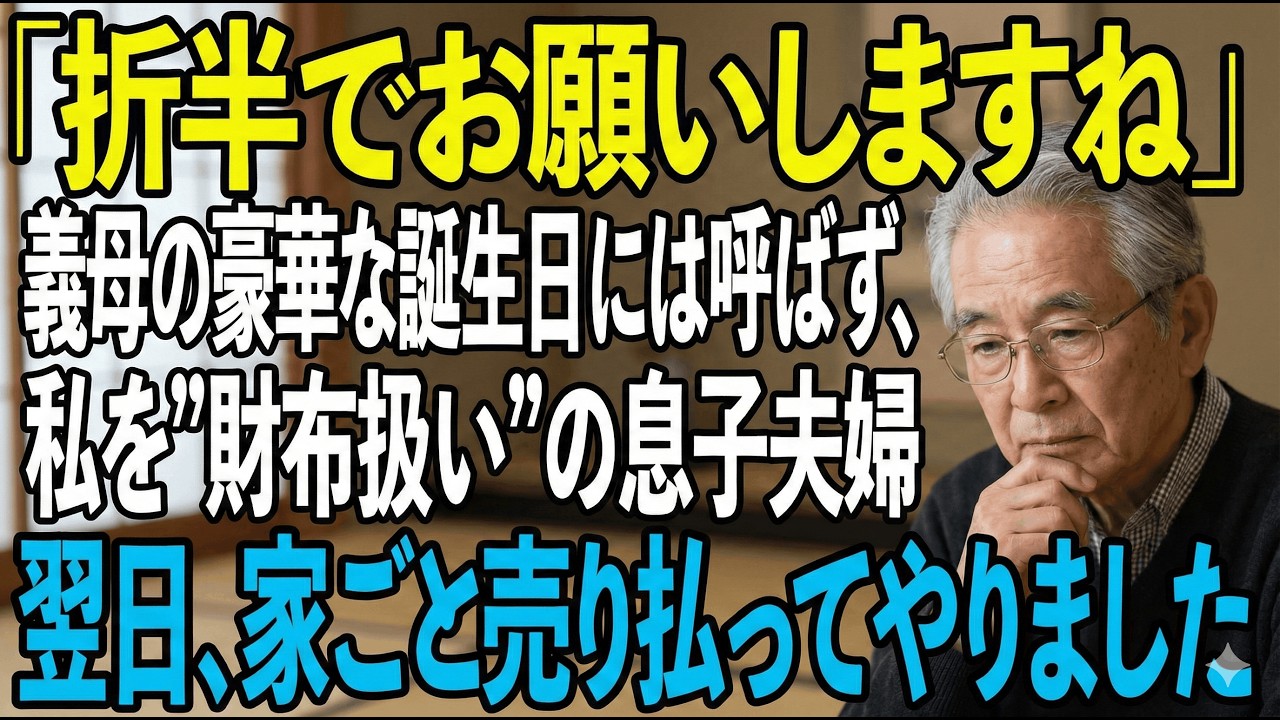 財布扱いする息子夫婦へ地獄の復讐！義母の誕生日で請求書が届いた日