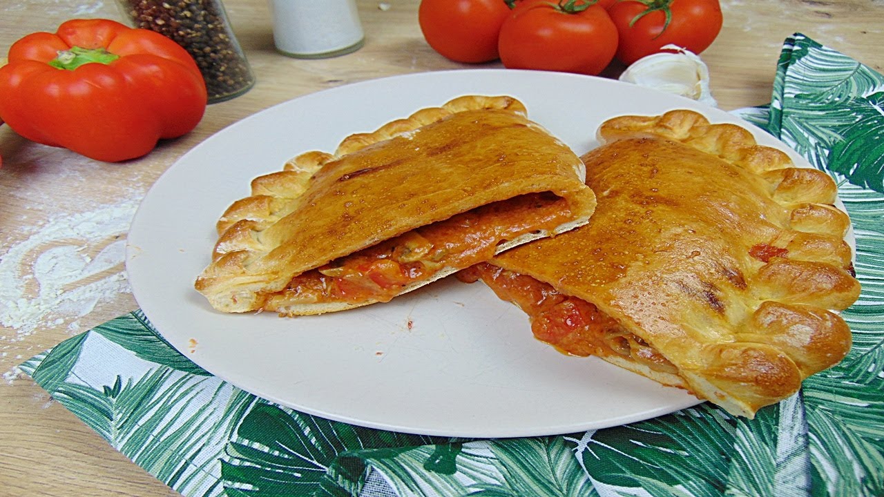 Rezept: Calzone mit vegetarische Füllung / selbst gemachter Pizzateig