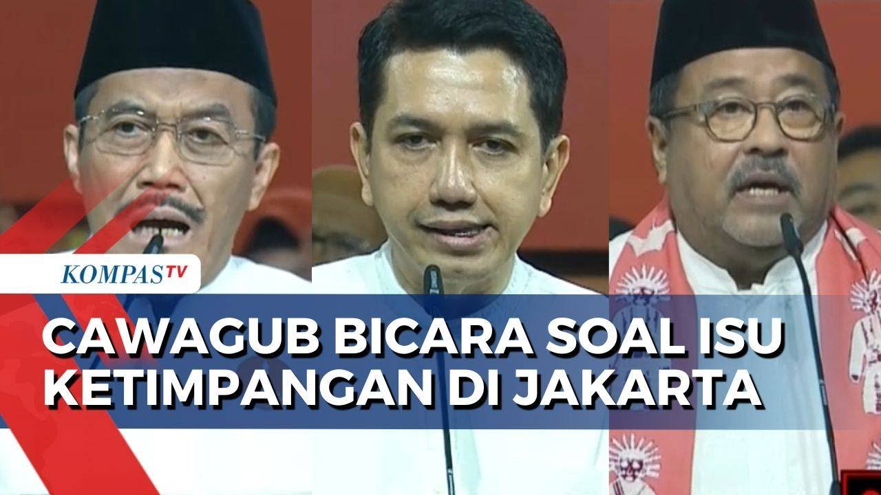 Momen Ketiga Cawagub Jakarta 2024 Adu Gagasan soal Ketimpangan Sosial