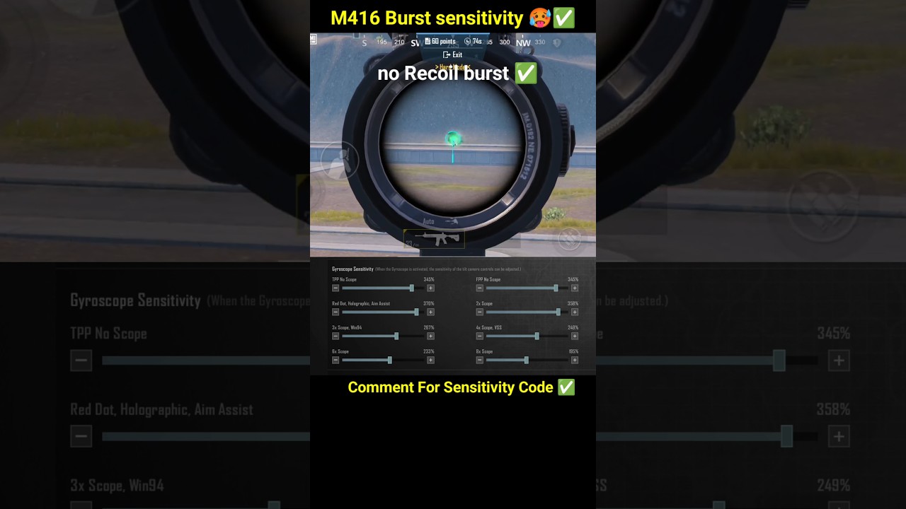 😱 BGMI Scope Setting 2x 3x 4x 6x 8x | New Best Sensitivity Settings | No Recoil #shorts #bgmi #viral