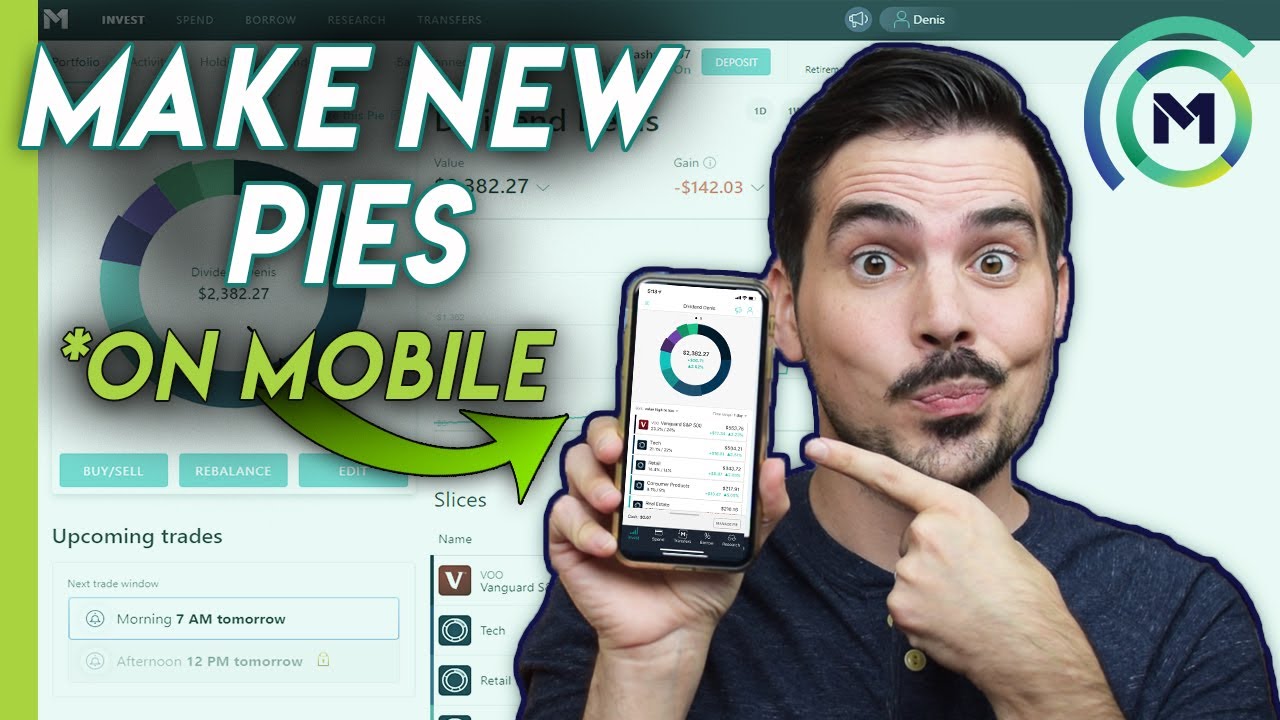 Create New Pie on Mobile for M1 Finance