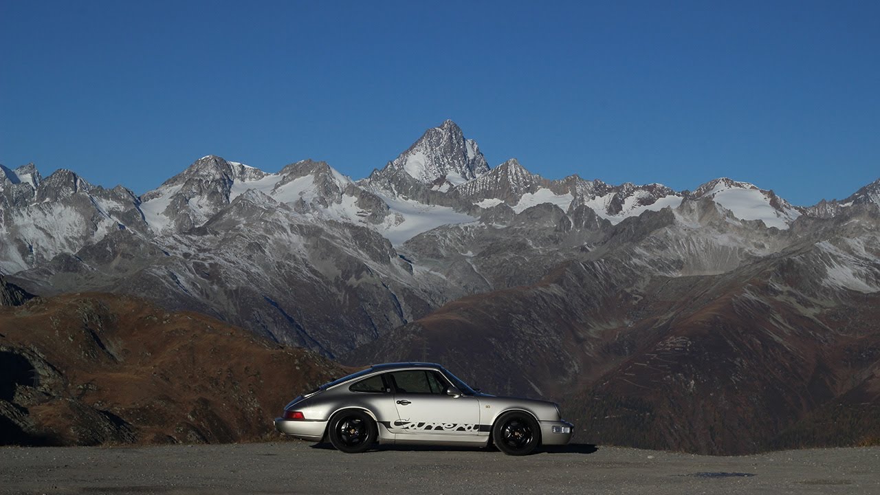 Porsche 964 - POV at Nufenenpass - Driving down...