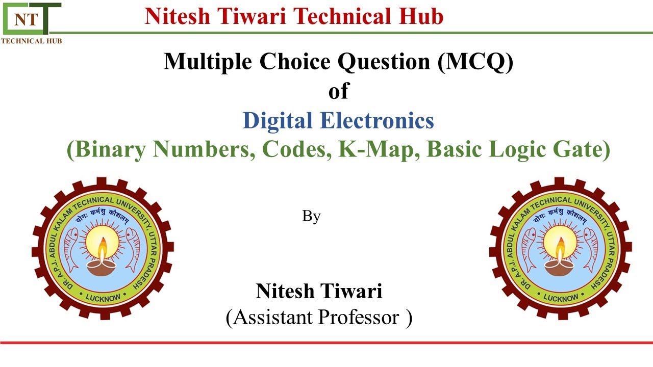 MCQ | Lec 01 | Digital Electronics | Binary Numbers | Logic Gate |Objective Question | AKTU
